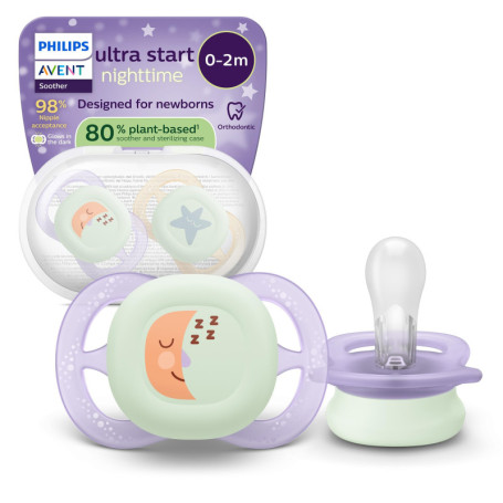 Sucettes de Nuit Philips Avent pour Nouveau-nés - Lot de 2 Phosphorescentes