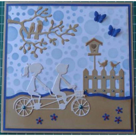 Matrice de Découpe Vélo Nellie's Choice - 8,3 x 6,1 cm pour Scrapbooking