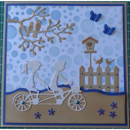 Matrice de Découpe Vélo Nellie's Choice - 8,3 x 6,1 cm pour Scrapbooking