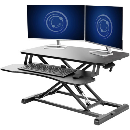Bureau Réglable VIVO Assis-Debout 32" pour Double Écran