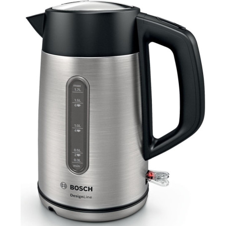 Bouilloire Bosch TWK4P440 1,7 L 2400 W en Acier Inoxydable Noir