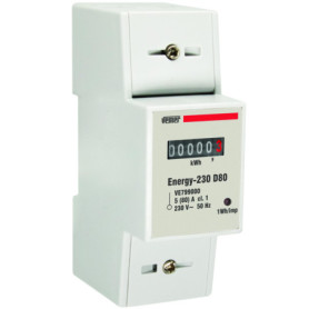 Compteur d'Énergie Monophasé VEMER VE799000 - Mesureur de Consommation Électrique 80A