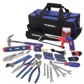 WORKPRO Kit d'Outils Complet 156 Pièces avec Sac Durable pour Bricolage