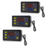 Lot de 3 Thermostats Numériques W3230 - Régulateur de Température 20A DC 12V