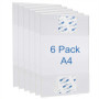 Lot de 6 Supports Muraux Acryliques Adhésifs pour Affiches
