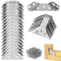 Lot de 35 Connecteurs d'Angle en Acier Inoxydable QWORK - Équerres de Fixation Antirouille
