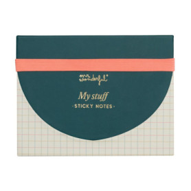 Mr. Wonderful - Boîte de Notes Adhésives Multicolores - 5 Blocs de 70 Feuilles