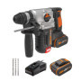 Perforateur sans Fil WORX 20V WX380 avec 2 Batteries 4Ah et Accessoires