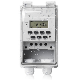 Minuteur Numérique Programmable 220V avec Couvercle Étanche - Interrupteur à Relais 10A