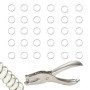 Set de 30 Anneaux de Reliure Métalliques Dryxog pour Classeur et Scrapbooking