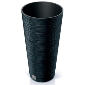 Pot de Fleurs Rond Anthracite avec Réservoir d'Eau - 15L Furu