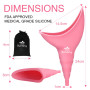 Urinoir féminin réutilisable en Silicone infaillible permettant aux Femmes de Faire Pipi Debout, urinoir pour Femme avec Sacs à 