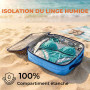 LOONARA Sacs de compression pour valises et sacs à dos [7 pièces] - Cubes compressibles, organiseurs bagages, sacs de voyage, ac