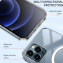 HQ-CLOUD® Coque Magnétique pour iPhone 12/12 Pro, Compatible avec MagSafe, Dos Anti Rayures, Transparent