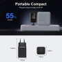 NEWINCON Chargeur USB C 65W GaN III, Chargeur Rapide PPS PD3.0 Mini Adaptateur Compatible avec MacBook Air/Pro, iPad Pro, iPhone