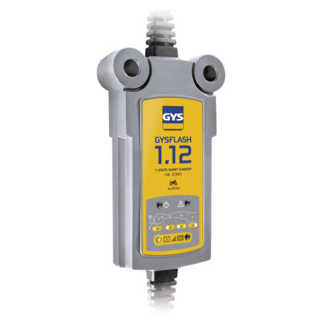Chargeur de Batterie Intelligent GYSFLASH 1.12 pour Moto et Quad - 1A, Étanche IP65