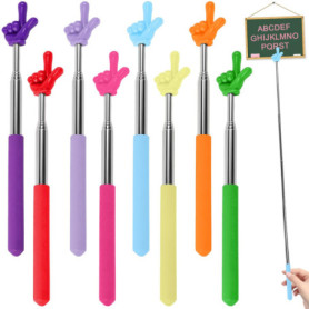 Set de 8 Pointeurs Télescopiques Multicolores pour Enseignants