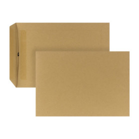 Lot de 500 enveloppes C5 autocollantes marron pour expédition
