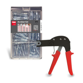 Kit TOX Acrobat 60 pièces avec Pince Speed Plus pour Montage sur Plaques de Plâtre