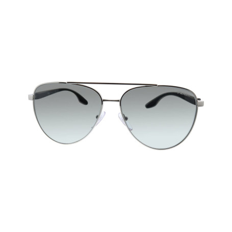 Lunettes de soleil aviateur Prada Linea Rossa pour homme - Argent