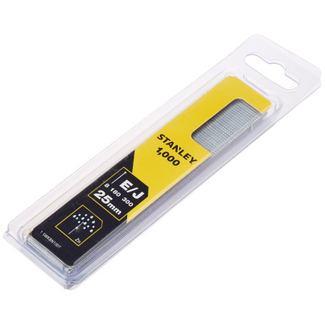 Clous Stanley 25 mm - Boîte de 1000 pièces pour agrafeuses
