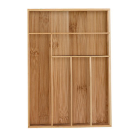 Organisateur de Tiroir en Bambou Relaxdays avec 6 Compartiments