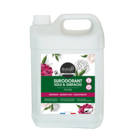 Boldair Surodorant Pivoine Rose - Détergent 3-en-1 pour Sols et Surfaces - 5L