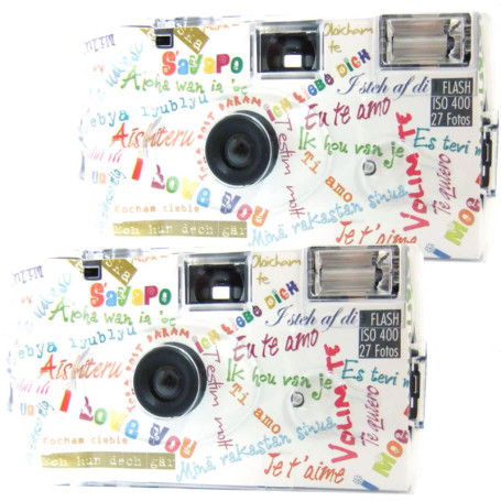 Lot de 2 Appareils Photo Jetables PHOTO PORST avec Flash et Film