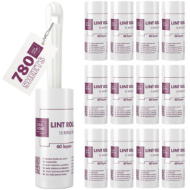 Rouleau Anti-Peluches IDEA HOME avec 13 Recharges Ultra Adhésives