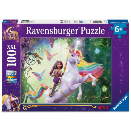 Puzzle Enfant Ravensburger 100 pièces XXL - Sophia et Wildstar - L'école des Licornes