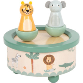 Boîte à Musique Safari en Bois avec Tigre et Éléphant - Small Foot