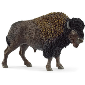 Figurine Bison Schleich Wild Life - Jouet Éducatif et Décoratif pour Enfants