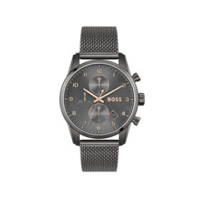 Montre Chronographe BOSS SkyMaster pour Homme - 44 mm, Cadran Gris, Bracelet Acier