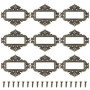 EMSea 24 Porte-étiquettes Vintage en Métal pour Armoires - Cadre en Alliage de Zinc