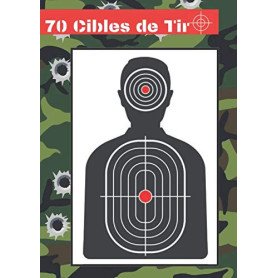 70 Cibles de Tir Noir et Blanc A4 - Idéal pour Armes à Feu et Airsoft