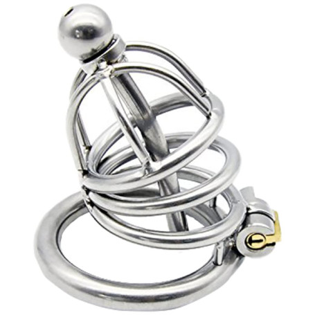 Dispositif de Chasteté Masculin avec Cage Sécurisée et Tube Amovible