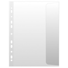 Pochettes Perforées A4 Transparentes à Rabat DONAU - 10 Pièces 100 Microns