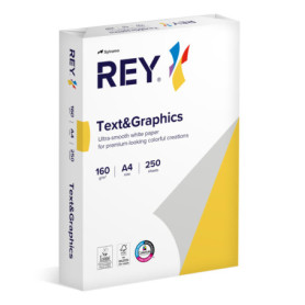 Papier REY Text & Graphics A4 - 250 Feuilles 160g Ultra Lisse