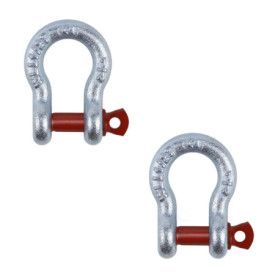 Manilles en Acier Haute Résistance - Lot de 2 avec Anneau de Levage
