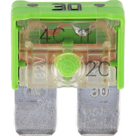 Fusible Plat Maxi-Compact 30 A - Protection Électrique pour Automobile et Industrie - Blister de 2