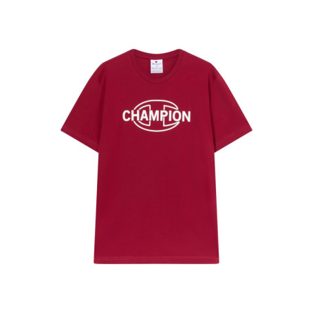 T-Shirt Champion Legacy Homme Rouge à Col Rond avec Motif Graphique - Taille XXL
