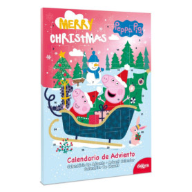 Calendrier de l'Avent Peppa Pig avec Chocolats au Lait - 24 Délices pour Noël
