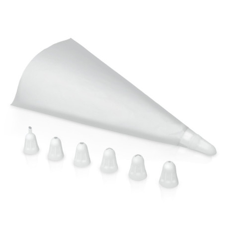 Set de Décoration Pâtissière avec 3 Poches et 7 Douilles Metaltex