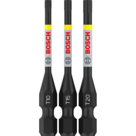 Bosch Embouts PRO Torx Impact - 3 pièces pour Visseuse et Perceuse