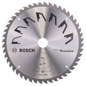 Lame de Scie Circulaire Bosch Précision 250 mm - 48 Dents pour Bois