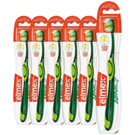 Brosses à dents Elmex Junior 6-12 ans - Pack de 6 couleurs assorties