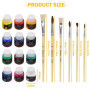 Kit de Peinture Textile Samlonge - 12 Couleurs Vives avec Pinceaux Inclus