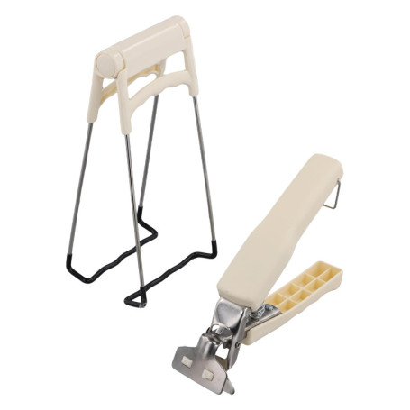 Samlonge Lot de 2 Pinces Anti-brûlure en Acier Inoxydable pour Cuisine