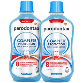 Bain de Bouche Parodontax Menthe Fraîche - Protection Complète pour Gencives et Dents - 2x500 ml