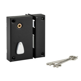 Serrure Verticale THIRARD à Clé pour Portail - Mécanisme Sécurisé Noir